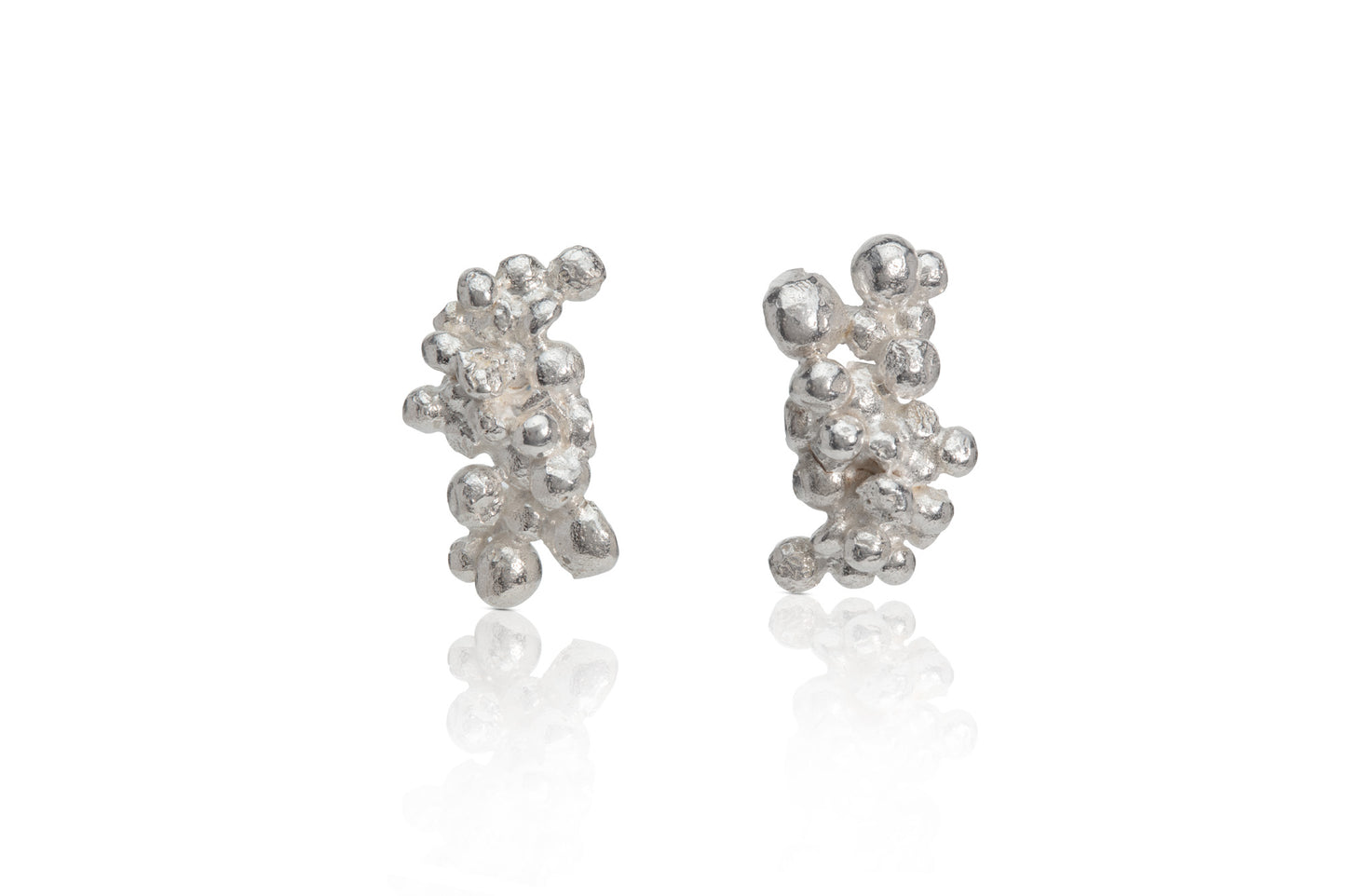 Recycled Silver Granulation Earrings